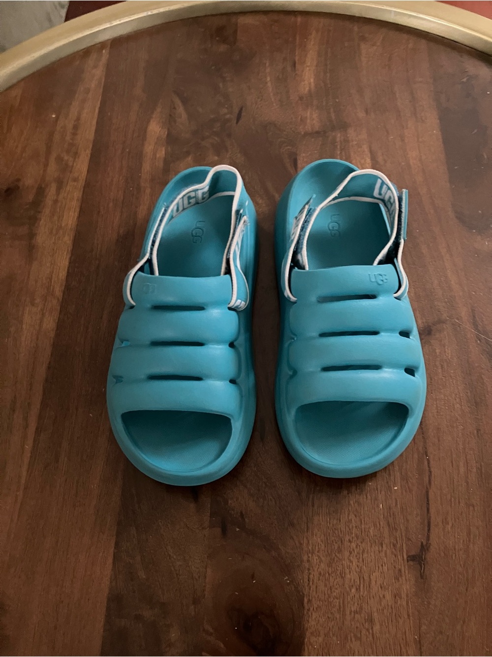 UGG Sport Yeah Super Comfort Waterproof Slides Sandals aquamarine Women 5